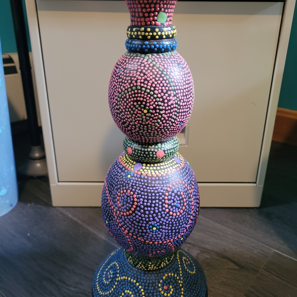 Colorful Hand-Painted Decorative Vase